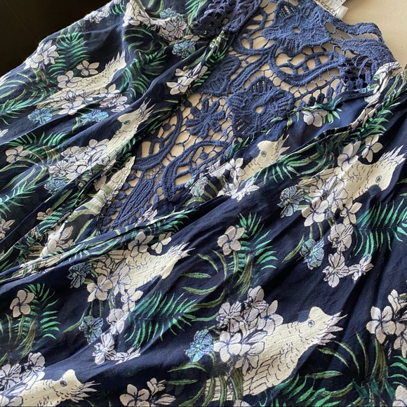 NEW Accessory St New York Blue Graphic Design Kimono Summer Coverup - Size OS - Picture 5 of 9